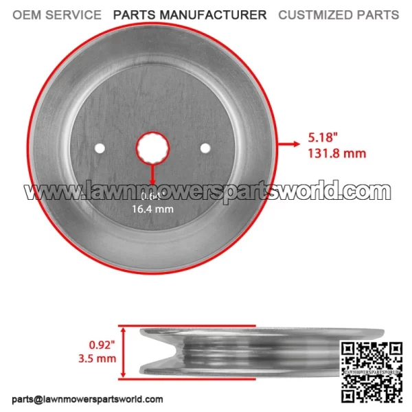 52" Deck Spindle w/Pulley & Blade Redmax CZT52 / Jonsered Z52XF / Dixon Ultra 52 - Image 4