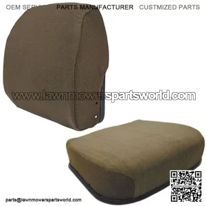 Fabric (Brown) Seat Cushion Set Fits John Deere 4430 4440 4640 4840 4450 4650