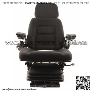 S830796 High Back Seat Black Fabric w/ Mechanical Suspension Fits Kubota