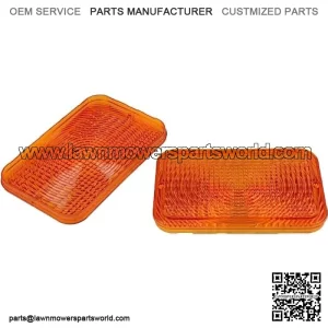 Replacement Amber Lens RE70020 Fits John Deere 210K 210LE 2210 3120 4100 4200 4500 5200 5400 Tractor (Set of 2)