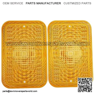 2PCS Amber Lens LVU18745 Compatible for John Deere Tractor 1023E 1025R 1026R 2027R 2032R 3120 3203 3320 4105 4520 4600 5415 5425