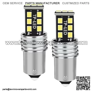 1156/7506 Headlight Bulbs Fit for John Deere JD LA115 D130 CS & CX Gator D110 GT235 L130 s240 X300 LT155 LA130 318 316 L110 GT245,All-in-One Plug N Plug LED Bulbs,IP68,2PCS