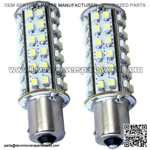 2-Pack BA15s Bayonet Base 66 LEDs LED Bulb Cool White 6300K-7000K Lumen compatible with John Deere JD AD2062R Parts Replacement LA115 D130 CS & CX Gator D110 GT235 L130 s240 X300 LT155 LA130