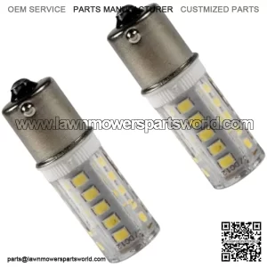2-Pack BA15S Headlight LED Bulb 3W 12-24V compatible with John Deere AD2062R & Scotts Tractor Headlamp, for X324 LA145 L120 L130 S240 355D GT245 1026R 1023E 4300 4500 4600 4700 Tractors