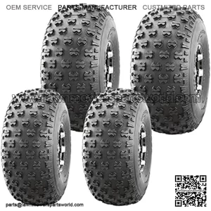 Set 4 Utility ATV tires 22.5x10-8 & 25x12-9 for 05-16 John Deere GATOR TS/TE 4x2