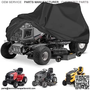 Riding Lawn Mower Cover - Lawn Tractor Covers Waterproof & Heavy Duty, 600D Outdoor Mower Cover Universal fit with Storage Bag for John Deere, EGO, Toro, Craftsman, Husqvarna, Honda and More