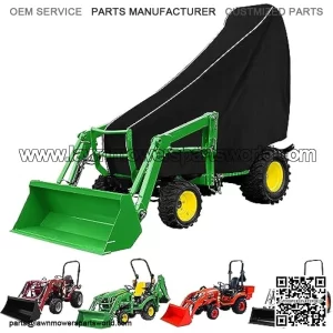 Tractors Cover 600D Compact Utility Tractor Cowling Cover Compatible With Kubota, Mahindra, Bobcat, John Deere 2320 2520 2720 3120 3320 3520 3720 3203 4105 All-Season Protection Waterproof