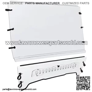 Full Vented Windshield Compatible with 2005-2020 John Deere Gator TS/TX/TE Clear Windscreen Scratch Resistant
