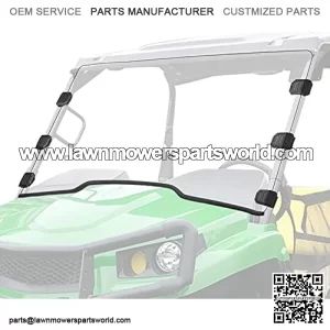 Front Full Windshield Compatible with John Deere Gator XUV 550 560 560e 590i 590e 590m, Polycarbonate Clear Windshield Scratch Resistant