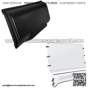 Full Vented Windshield & Roof Top Compatible with 2005-2020 John Deere Gator TS/TX/TE Plastic Vented Clear Windscreen (2 Packages)