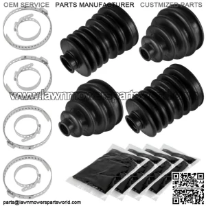 Fits John Deere XUV825i Gas Rear Axle Inner Outer CV Boot Kit 2 Sets