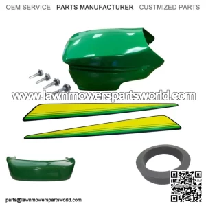 New Upper & Lower Hood/Bumper/Foam Isolator/LH&RH Stickers Fits John Deere GT245