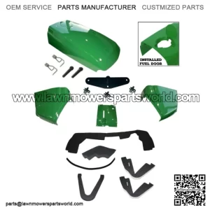 New Upper Hood/Fuel Door Kit/Cowl Set/CATCH/ Seal Kit fits John Deere 4500