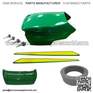 New Upper &Lower Hood/Bumper/Foam Isolator/LH&RH Stickers Fits John Deere 345 UP
