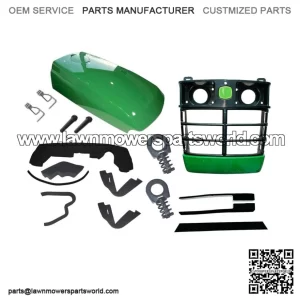 Grille/Upper Hood/Fuel Door Kit/Mounting Seal/CLIP /Sticker fits John Deere 4200