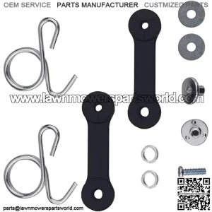 2 Pack 532160793 160793 Tractor Bagger Latch Grass Chute with Hook Bagger Latch Straps for Husqvarna/Poulan/Roper/Sears/Craftsman/Weed Eater/AYP