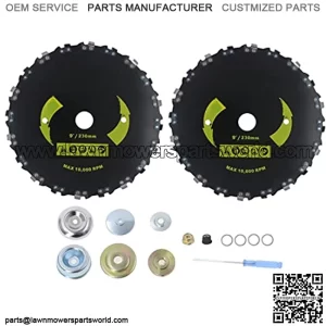 Brush Cutter Blade for Stihl  Weedeater and More Cutter, Trimmer, Weed Eater, 9" 20T Chainsaw Teeth Saw Blade, 9" Circular Brush Blade??Carbon Steel x 2