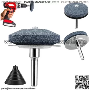 ??New?? Lawnmower Blade Sharpener with Steel Backing 3Pack,Universal Multi-Sharp Lawn Mower Blade Sharpener and Free Balancer for Any Power Hand Drill,high Temperature Resistance and Hardness