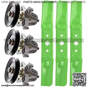 Spindle Medium-Lift Blade Kit 50 inch Cut Deck for MTD RZT L50 S50 LX50 SX50 XT1-GT50 ZT1-50 G8200 G8300