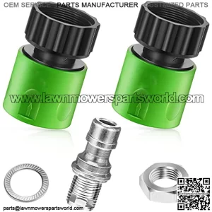 Lawn Mower Deck Wash Kit, Deck Wash Adapter Quick Connect Attachment Kit, Riding Lawn Mower Cleaning Accessories, Compatible with MTD, Troy-Bilt, Lawn Mower tor