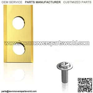 FUNCUT Durable Robot Lawn Mower Replacement Blade for Worx Landroid Robotic Mowers,18 Pack Titanium Blades & Screws