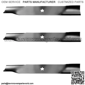 Set of 3 High Lift Mower Blades For Dixon Fits Husqvarna 539-112079 539112079 Ul