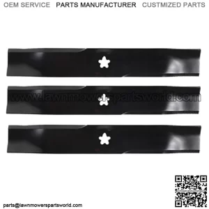 3 Mower Blades for 48" Riding Mower Deck 173921 Fits Poulan Fits Husqvarna