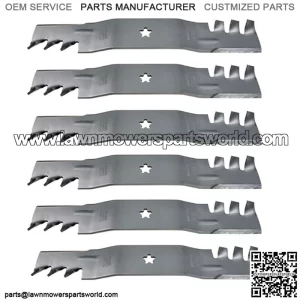 6 Heavy Duty Mulching Blades for Craftsman Poulan Fits Husqvarna 187254 187255 1