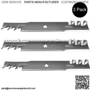 Three Fits Oregon 595-077 Mower Blades Fits Husqvarna GT52 - GT48 574870801