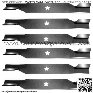 Set of (6) Aftermarket 18-1/2" High Lift Mower Blades Fits AYP Fits Husqvarna