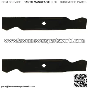 Two Fits Hi-Lift XHT Lawn Mower Blades fits MTD Fits Cub Cadet & White 38"