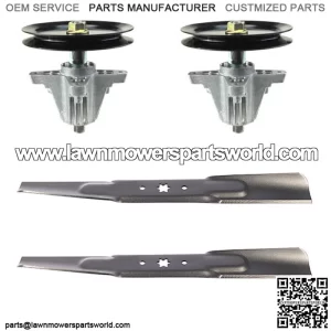 46" Mower Blades Spindle Kit Fits Cub Cadet LTX1045 LTX1046 LTX1046M LTX1046VT