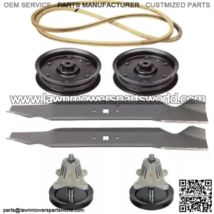 42" Mower Deck Rebuild Kit Spindles Blades Belt Fits Cub Cadet LTX1040 LTX1042