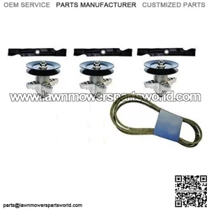 Deck Rebuild Kit Blades Spindles Belt Mower for 50" Fits Cub Cadet RZT