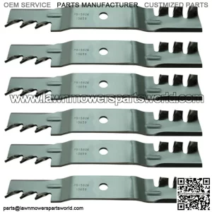 (6) Zero Turn Mower Mulch Blades - Z Force & Tank 48" Deck Fits Cub Cadet
