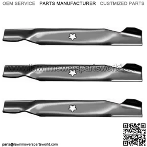 Set of 3 137380 532137380 Blades for 50" Deck Craftsman Poulan AYP