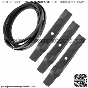 Deck Blade And Belt For John Deere LA145 LA155 LA165 X140 X165 Z2555 Z355E