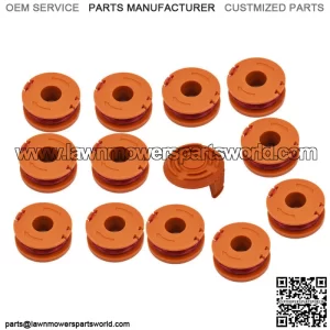 12 Pack WA0010 For Worx Replacement Spool Line String Trimmer Weed Eater W/ Cap