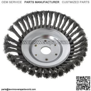 8 Inch Grass Strimmer Head Trimmer Brush Solid Steel Wire Wheel Garden Weed