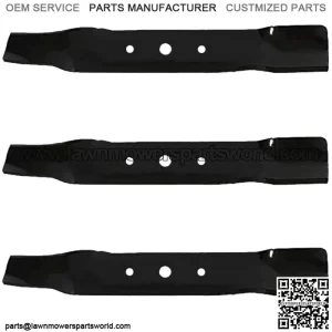 Set of 3 Bagging Blades GX20434 Fits John Deere High Lift L120 L130