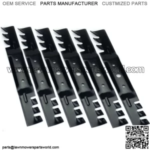 (6) Mulching Blades for John Deere 48" L120, L130, 2048, 2148 GX20250, GX20819