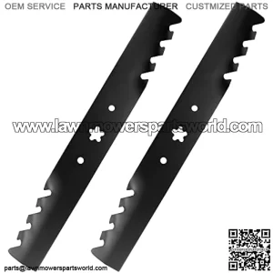 Lawn Mower Blades 2 Pack Toothed Mulching Replace for 38 Inch Decks AYP Husqvarna 127842 134148 581116302 532139774 LT1238 LT1538 LT19538 LTH1438 LTH1538 LTH18538 LTH2038R