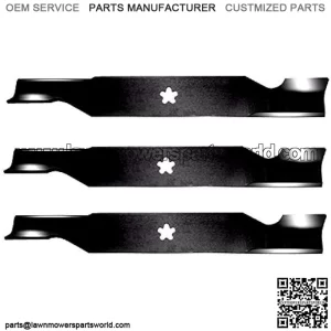 (New) 3Pk Hi-Lift Blades fit Compatible with Husqvarna 594892901 MZ RZ YTH 5424 LGT 2654 54" Deck fits LGT2554, RZ54i, GTH24V54, Z254 + Free E-Book for Your Lawn Mower