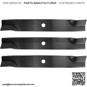 3pcs Deck Mower Blades for M128485 Compatible for John Deere TCU15881, M128485, M131958, M144196,M163983 1025R 1026R 1550 1570 1575 1580 1585 3033R 3039R 3045R 3046R 600L 4010 4210,60 inch