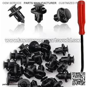 100PCS Bumper Fender Clips, 10mm Fender Liner Clip Compatible with Honda CR-V Accord Civic Acura, 1PCS Fastener Remover 91503-SZ3-003