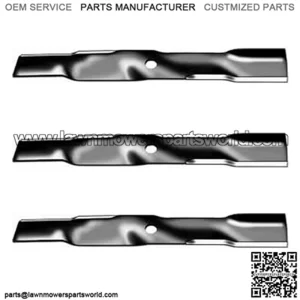 Set Of 3 Blades Replaces JOHN DEERE M113518 OREGON 91-384 PRIME LINE 7-06377