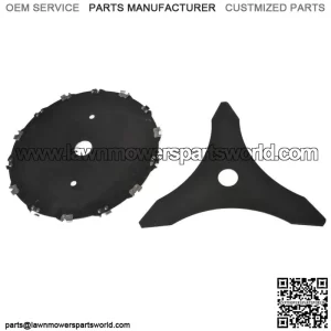 Trimmer Head 10 Inch & Chainsaw Tooth 9 Inch Steel Fits For Grass Brush Cutter