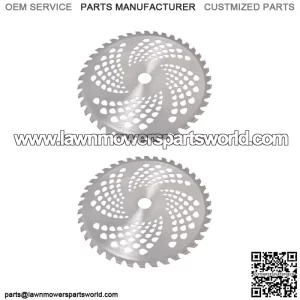 2 Pack 10 Inch x 40T Carbide Tip Brush Blades Fits For Cutter Trimmer Weed Eater