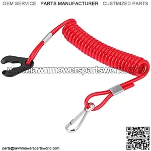 Keenso Universal Kill Switch - Motorcycle Outboard Engine Kill Stop Tether Switch Key Lawn Mowers Emergency Kill Switch with Tether Lanyard Cord