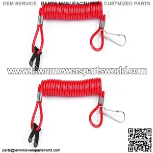 Boat Outboard Switch 2PCS for Suzuki Engine Motor Lanyard Kill Urgent Stop Button, Safety Connector Cord Compatible